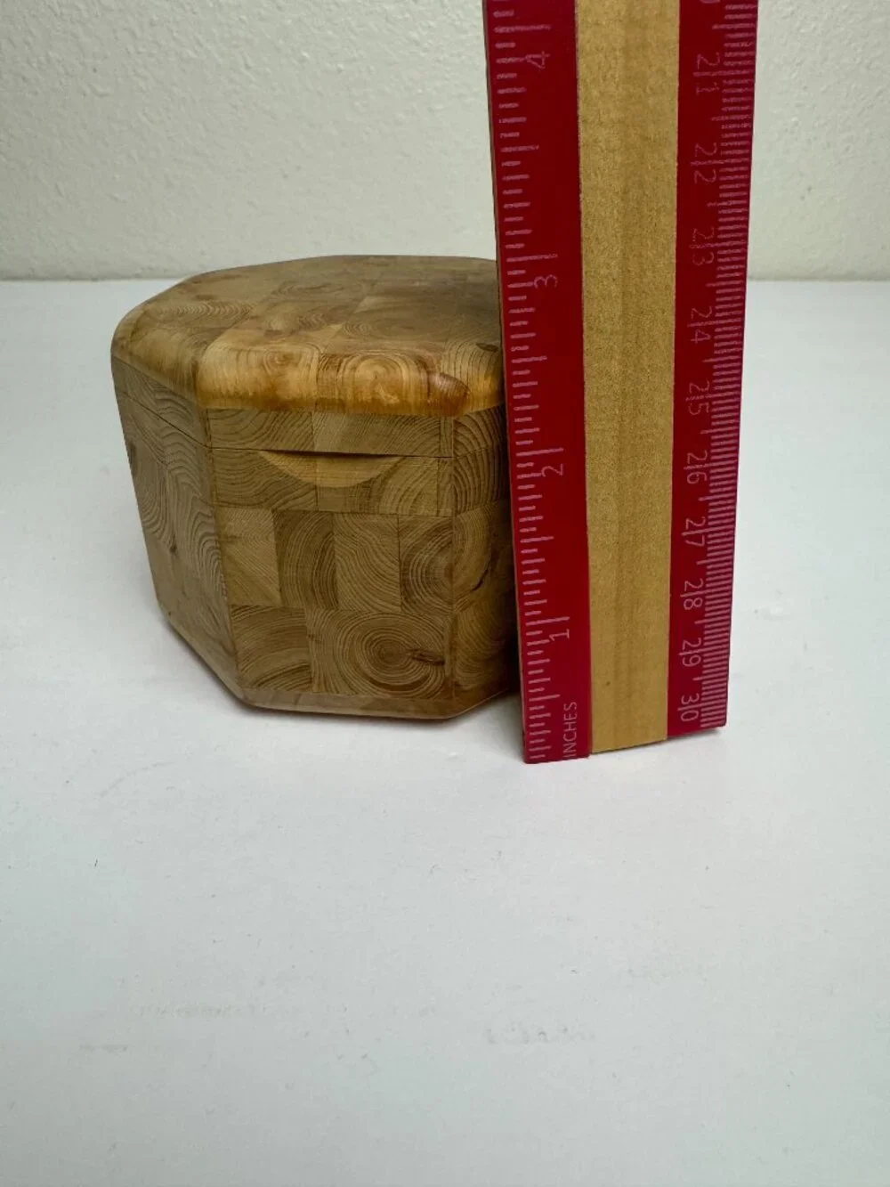 Hexagonal Burlwood Storage Trinket Box